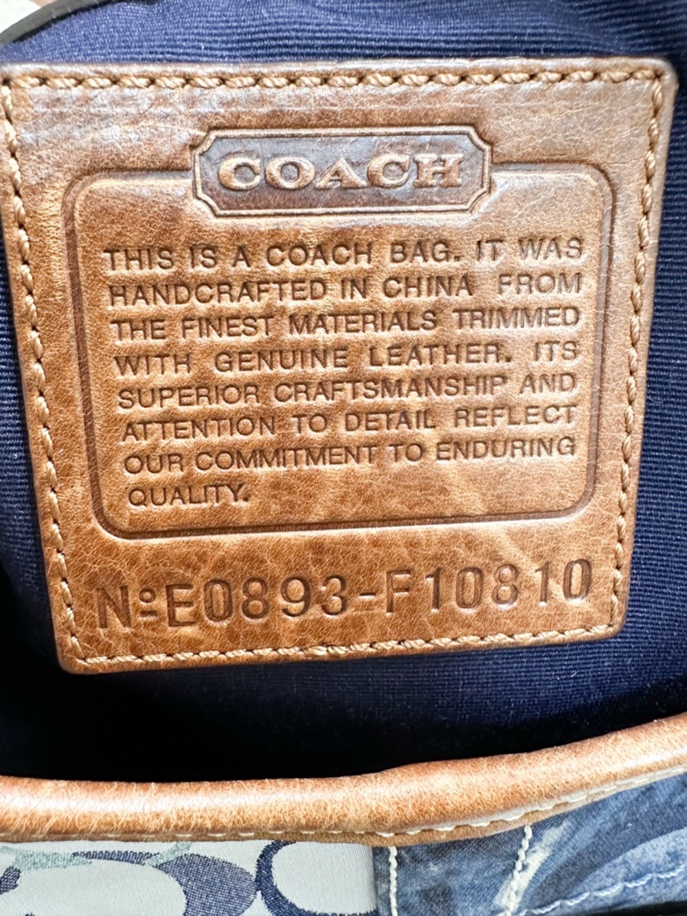 Coach Ergo Denim Patchwork Hobo Limited Edition Shoulder Bag Vintage Y2K - Picture 15 of 15